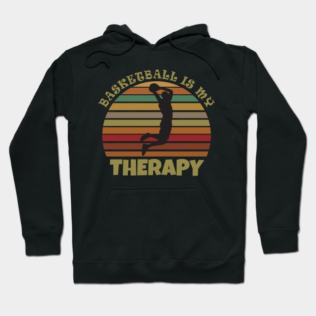 Basketball is my therapy Hoodie by Work Memes